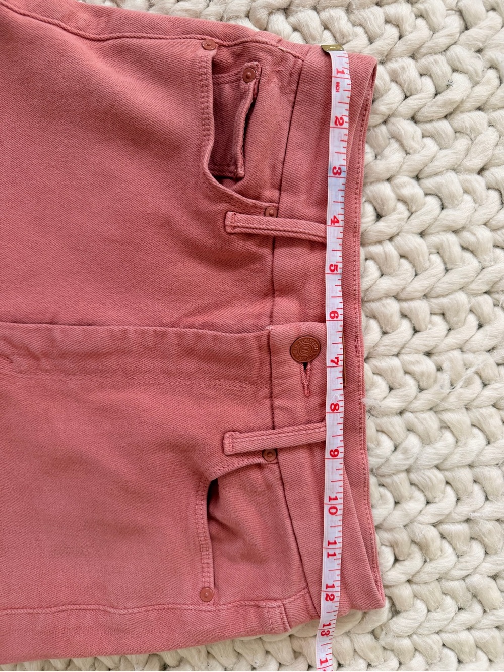 MOTHER The High Waisted Roller Skimp Jeans 26 Second Chance Dusty Rose Wide Leg - Picture 9 of 11